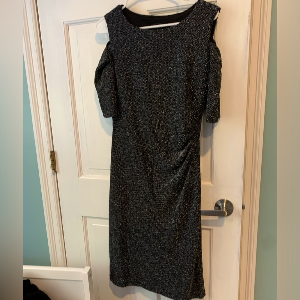 Open Shoulder Glittery Dress